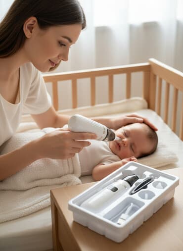 Электрический аспиратор для носа и ушей (подходит для новорождённых и