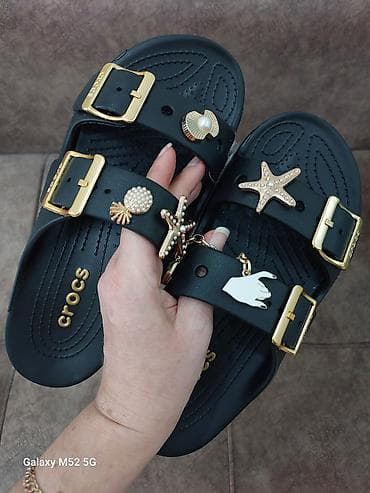 Босоножки, сандалии, шлепанцы: Босоножки, 40, Crocs, Новый, цвет - Черный, Самовывоз — 7