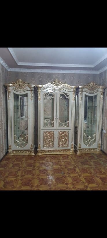 обувные шкафы и вешалки для верхней одежды: Гарнитур для зала, Новый, МДФ, Бесплатная доставка, цвет - Золотой — 2