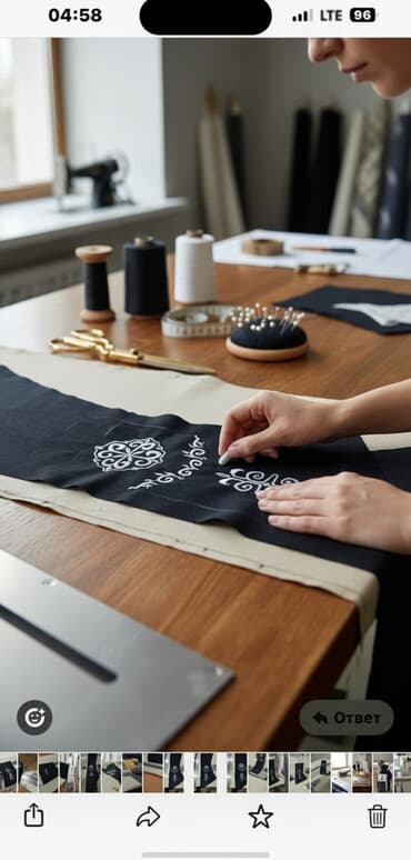 школа конструирования и моделирования одежды: Машинная вышивка на ткани под заказ - Вышиваем орнаменты, логотипы — 1