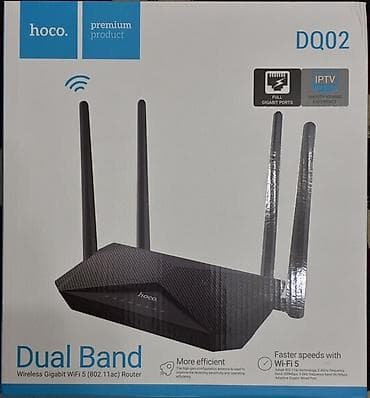 Двухдиапазонный гигабитный Wi‑Fi роутер Hoco DQ02 (Wi‑Fi 5, 802.11ac)