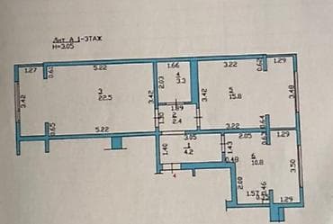 2 room flat: 2 комнаты, 59 м², Элитка, 1 этаж, Косметический ремонт — 2