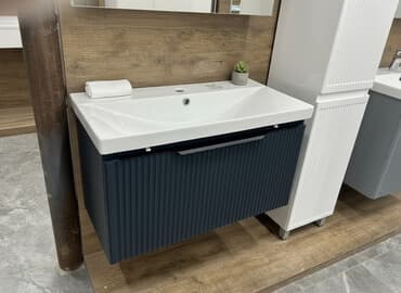 шкаф для стиральной машины: Шкаф для ванной, Новый, Без зеркала, МДФ — 1