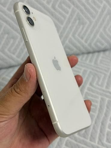 i3 9: IPhone 11, Б/у, 64 ГБ, Белый, Защитное стекло, Чехол, 75 % — 4