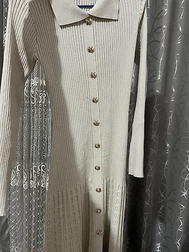 жемпир шым: Күнүмдүк көйнөк, Күз-жаз, Узун модель, Трикотаж, Стандарт — 5