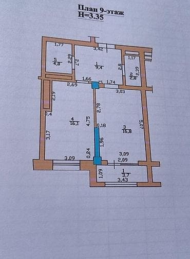 суточные кваритры: 1 комната, 53 м², Элитка, 9 этаж, Готовая ПСО (под самоотделку) — 4