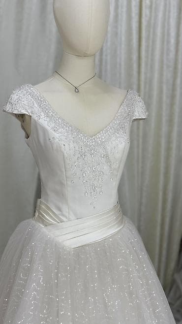 Свадебное платье принцесса (айвори/молочный) - Силуэт: пышный, с — 2