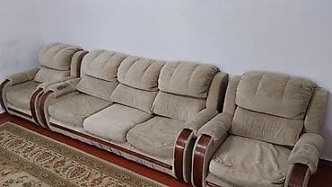 small table: Комплект мягкой мебели, цвет - Бежевый — 3