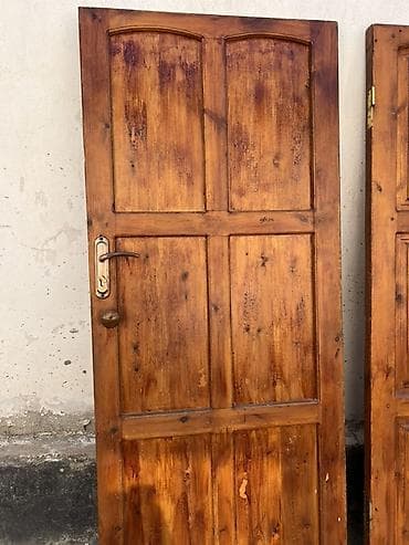 древа: Межкомнатная дверь, Б/у, Глухие, Другое количество створок, Деревянная, Арочная, цвет - Коричневый — 4