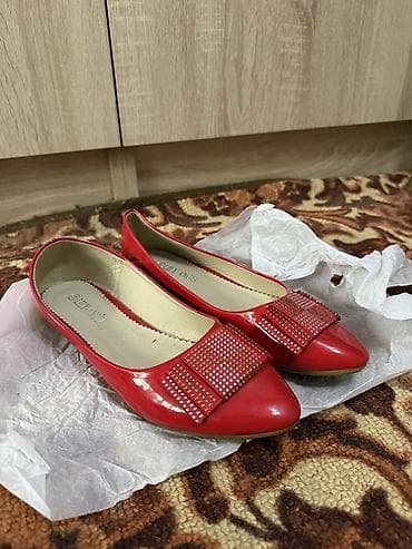 Туфли, 39.5, 40, Б/у, цвет - Красный
