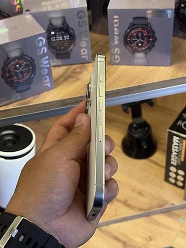 iphone cs: IPhone 16 Pro, Б/у, 128 ГБ, Белый, Чехол, В рассрочку, 91 % — 3