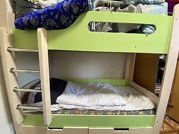 Мебель: Двухъярусная детская кровать с лестницей - Компактная конструкция на — 2