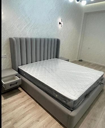 двухъярусный кровать бишкек: Двуспальная кровать, Новый, С мягким изголовьем, длина - 200 см — 8