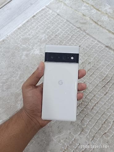 Google Pixel 6 Pro, Б/у, 128 ГБ, цвет - Белый, 1 SIM, eSIM
