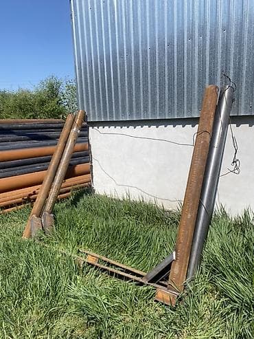 строительный козел: Металлические стойки-рамы для подъёма/опрокидывания бревен/труб — 4