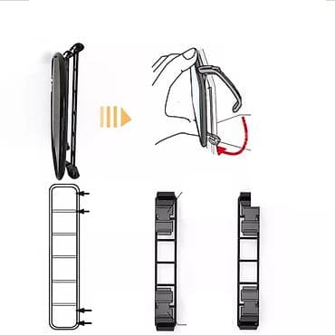 виш зеркало: Большое съемное зеркало на козырек автомобиля. Легко устанавливается — 4