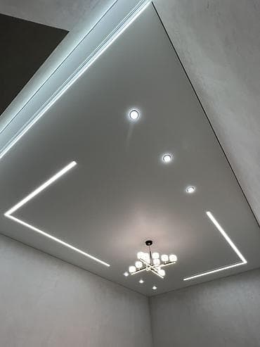 подвесной потолок: Натяжные потолки с интегрированным освещением - Современные натяжные — 1