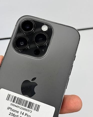 nokia 1: IPhone 14 Pro, Б/у, 256 ГБ, Jet Black, Защитное стекло, Чехол, В рассрочку, 90 % — 3