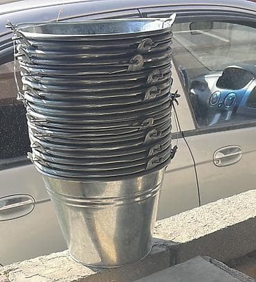 хлебные формы: Оцинкованные металлические вёдра с ручкой. - Материал: оцинкованная — 1