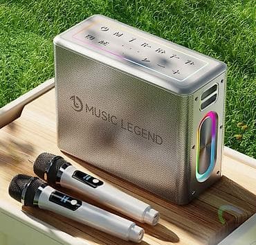 Аудиотехника: Портативная колонка караоке система Music Legend V60 с двумя — 2
