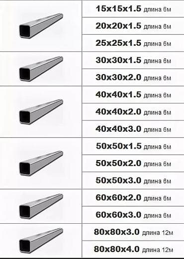 Дом и сад: Profile pipe, Сталь, Квадратная, Электросварная, Резка — 3