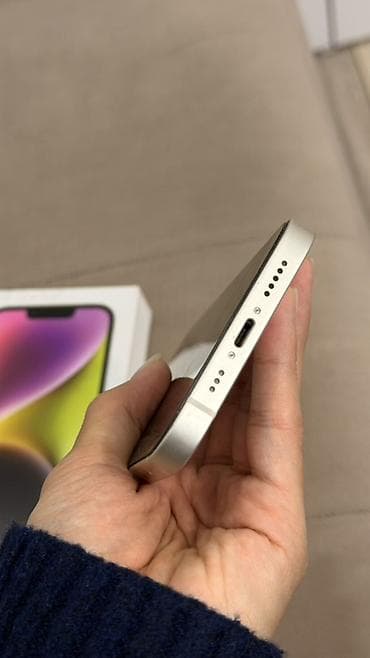 ipad pro: IPhone 14, Б/у, 128 ГБ, Белый, Коробка, 85 % — 4