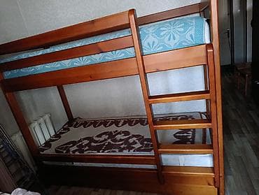 Мебель: Двухъярусная кровать из массива дерева - Материал: натуральное дерево — 3