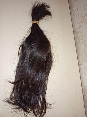 Натуральные срезанные детские волосы для наращивания. Размер 40 см