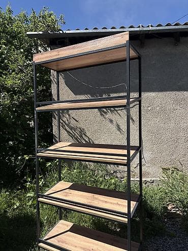 Китеп текчелери: Стеллаж Зер буюмдар жана бижутерийлер үчүн, Лофт, 200 см * 100 см * 40 см, 
Жаңы — 3