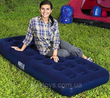 матрас кровать интекс: Надувной матрас bestway 67001 шириной 76см, серия flocked air bed — 3