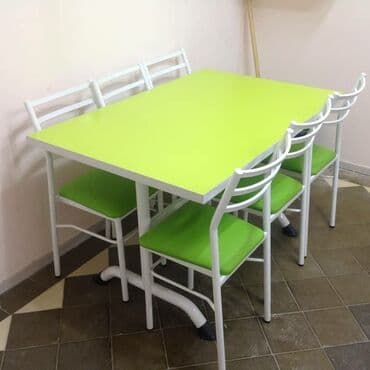 Кухонный стол и стул, Новый, Самовывоз, Платная доставка, цвет - Белый at lalafo.kg Кухонный стол и стул, Новый, Самовывоз, Платная доставка, цвет - Белый