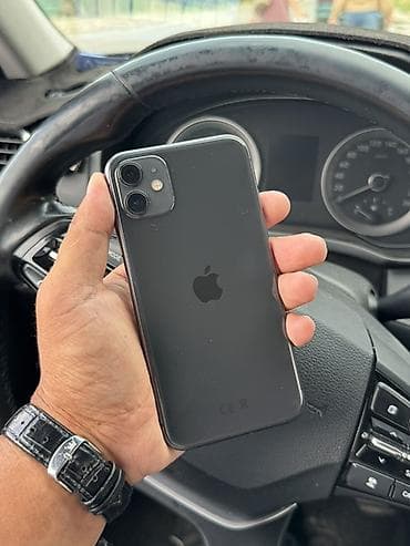 Техника жана электроника: IPhone 11, Колдонулган, 128 ГБ, Кара, Коргоочу айнек, Каптама, 100 % — 1