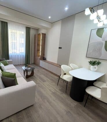 дом асанбай: 2 бөлмө, 51 кв. м, Элитка, 3 кабат, Дизайнердик ремонт — 1