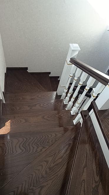 Рекламное оборудование: Лестница тепкич заказ алабыз Карагач . сосна. фанера шпон менен — 7