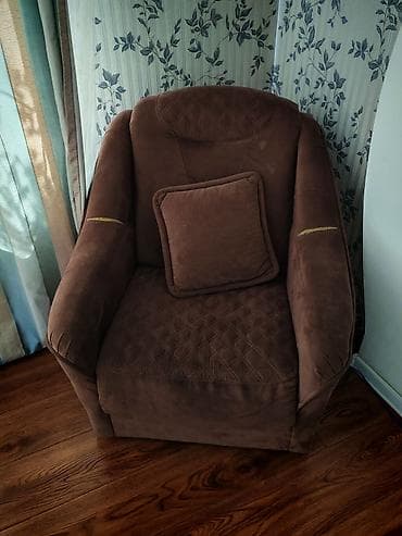 Комплект мягкой мебели: диван и кресло - Материал обивки: мягкий — 3