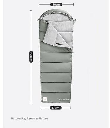 одежда по сунне: Спальный мешок Naturehike MS500 (прямой, с капюшоном) Оригинал - — 1