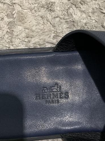 шлепки гермес: Мужские шлепанцы Hermes Oran🇮🇹 - Модель: Oran - Цвет: темно‑синий — 3