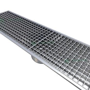 ловушки: Промышленный трап из нержавеющей стали с квадратной решёткой — 8