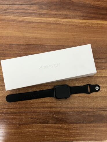 Смарт‑часы в стиле Apple Watch, черный цвет. Основные особенности: -