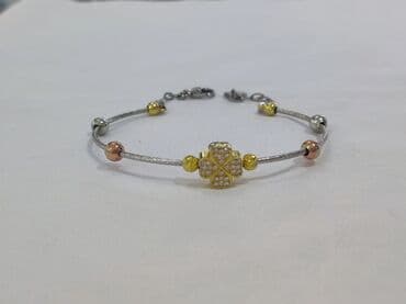 свадебные платья от производителя: Серебряный браслет 925 с напылением жёлтое золото Дизайн под Ванклиф — 6