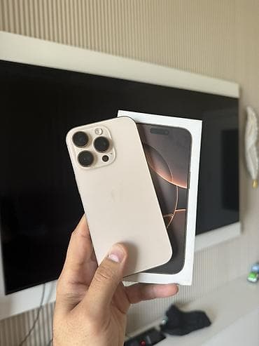 iphone 15 pro 1tb: IPhone 16 Pro, Б/у, 256 ГБ, Desert Titanium, Защитное стекло, Чехол, Коробка, 89 % — 1