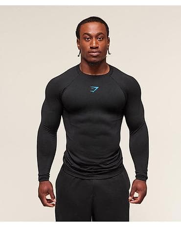 on cloud кроссовки женские: Оригинальный gymshark onyx v5 midnight long sleeve, новая, размер S — 2