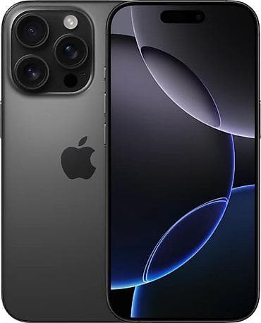 IPhone 16 Pro, Б/у, 128 ГБ, Black Titanium, Кабель, 96 %