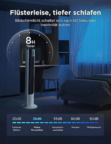 Бытовая техника: Вентилятор Midas, Напольный, Колонный — 9
