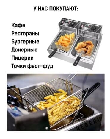 мясо курицы оптом: Фритюрница 6+6л для общепита доставка по городу Бишкек бесплатное — 1