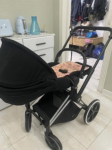Коляскалар: Балдар арабасы, Cybex, түсү - Кара, Колдонулган, Өзү алып кетүү — 3