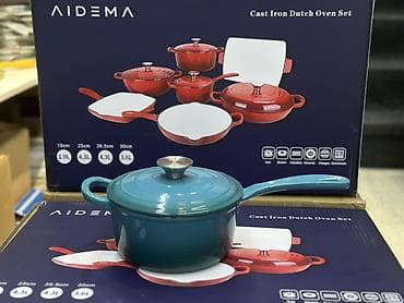 Кухонные принадлежности: Набор чугунной посуды AIDEMA — Cast Iron Dutch Oven Set Состав и — 5