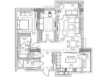 prime park: 3 комнаты, 123 м², Элитка, 19 этаж, Готовая ПСО (под самоотделку) — 2