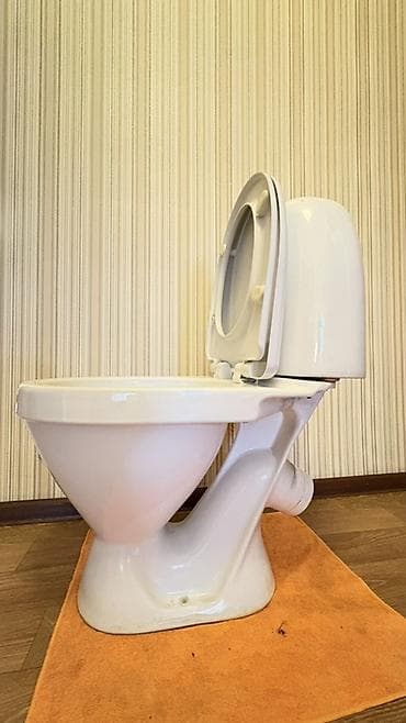 Унитаздар жана комплектөөчүлөр: Унитаз-компакт с бачком и сиденьем - Тип: напольный унитаз-компакт с — 1