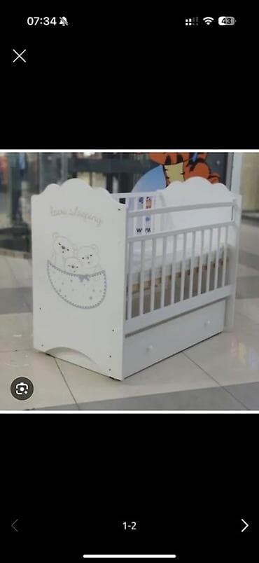 Детские электрокары: Детская односпальная кровать, Б/у, Для девочки, Для мальчика, С матрасом, Дерево — 1